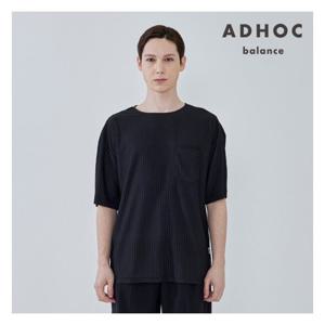[애드호크]남성 보트넥 포켓 반팔 티셔츠 (HY3ST14)