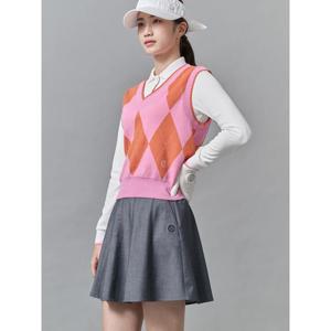 빈폴골프 여성 아가일 베스트 - 오렌지 BJ5251A038