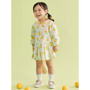 [탑텐키즈]여아) 유아 버비 라이트테리 원피스 MKF1OO2301