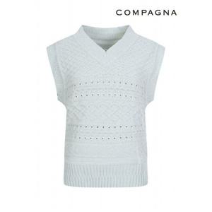 [꼼빠니아]브이꽈배기패턴니트베스트_CCCS0-WSV010