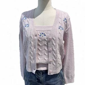 [올리브데올리브]플라워 자수 니트 가디건 (OK5SD259)