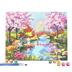 아이러브페인팅 DIY캔버스형 그림그리기 40x50cm 봄색의 시냇가