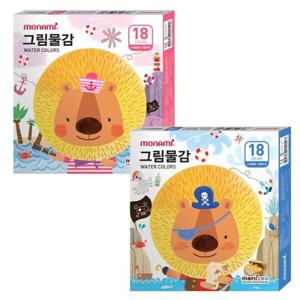 모나미 모니주 수채화 18색6ml 물감