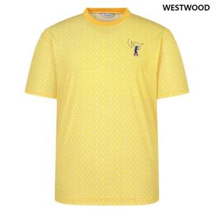 [웨스트우드] 남성 네오 로고 프린트 반팔 메쉬 티셔츠_WO1MNTR479 1Y