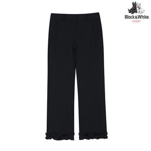 [블랙앤화이트] 여성 8부 셔링 장식 팬츠 5165LZWN_BLACK