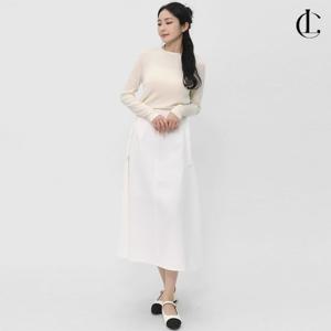 엘케이트 여자 a라인 스커트 플레어 봄 버클 롱치마 LRAP005