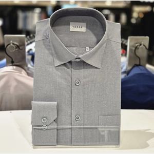 [예작셔츠] 남성 긴소매 일반핏 스판 카치온 솔리드 배색 YJESBR117