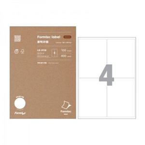 폼텍 물류관리용 라벨 LS3118 4칸 100매 물류관리 물류스티커 라벨지 인쇄라벨지 우편발송라벨지 물류관리