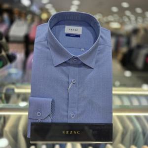 [예작]슬림핏 배색 면폴리 스판 긴팔 셔츠남방 YJESIS346/BL_DG