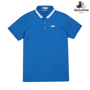 [블랙앤화이트] 남성 폴로카라 솔리드 티셔츠 GS9701XW_BLUE