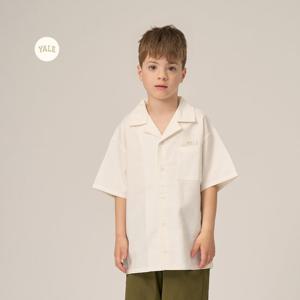 [예일키즈]베이직 린넨 오픈카라 하프 셔츠 YJCTSHD23064
