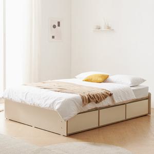 헤이몰리 쑥쑥 무헤드 서랍 수납 침대 Q 본넬 매트