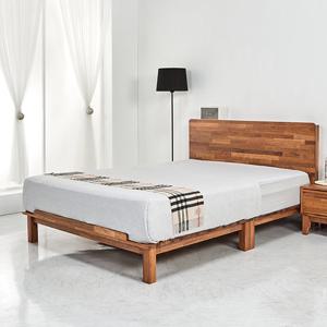 [착불] 캘리 멀바우원목 민판헤드 침대프레임 SS