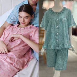 [비너스]크리즈 잔꽃나염 여성파자마 2종택1(VPA4535W)