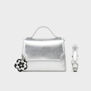 몽삭 프린 소가죽 스퀘어 미니 크로스백 실버 AL18-2811-SI