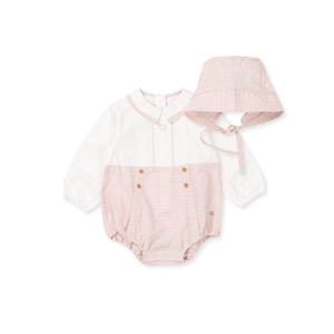 [오가닉맘]노아체크배색긴소바디수트(MKSTQS04)