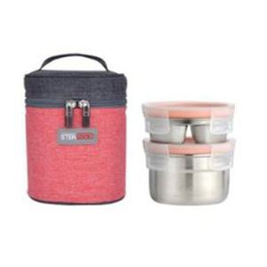 스텐락 도시락 세트 런치박스 점심 찬합 원형 소 2단 직장인도시락 학생도시락 점심도시락 소풍도시락 나들