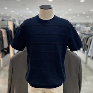 [지오지아]워셔블 슬럽 라운드 니트 티_ABF2ER1102_NV_DG