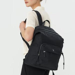 [헤지스]아이코닉 나일론 블랙 단색 나일론 백팩HJBA5E700BK