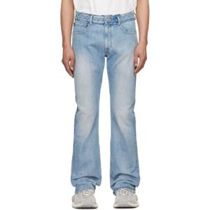 발렌시아가 청바지 블루 로우라이즈 데님 진 251342M186010