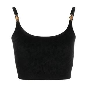 베르사체 라 그레카 메두사 95 니트 크롭 탑 10087891A05236