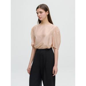 [올리브데올리브]어깨 스모킹 시어 블라우스 (OH5MB584)