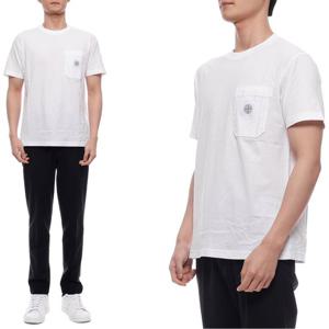 [스톤아일랜드] 25SS 남성 로고 패치 포켓 반팔티셔츠 (K1S152100219 S0057 V0001 25S)
