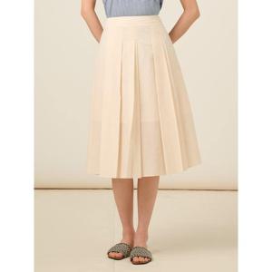 [빈폴레이디스] 변형 플리츠 스커트 아이보리 (BF5427C060)