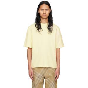 버버리 티셔츠 옐로우 체크 티셔츠 241376M213017