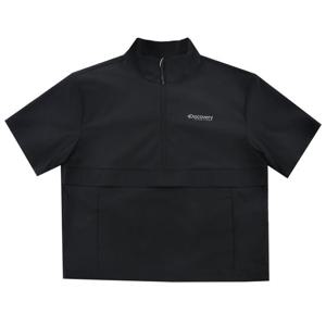 디스커버리 여성 프레시벤트 폴튼 트레이닝 반팔 하이넥 아노락 DWTR93053BKS