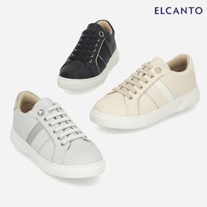 엘칸토  (LCWS87U426) 여성 소가죽 베이직 스니커즈 4cm