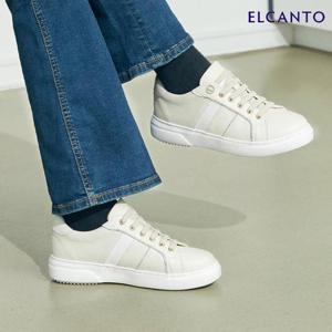 엘칸토  (LCWS87U513) 여성 소가죽 베이직 스니커즈 4cm