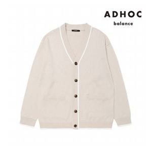 [애드호크]남성 라인 배색 오버핏 카디건(HZ1GD03)