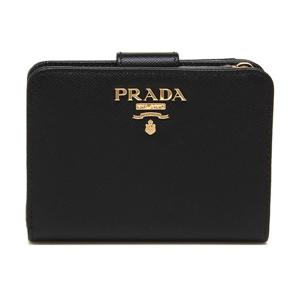 25FW 프라다 로고 사피아노 반지갑 블랙 1ML018 QWA F0002