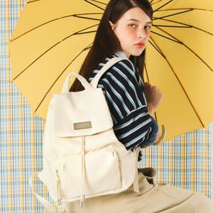아트박스/마스마룰즈 304 Small nylon draw flap backpack_Cream