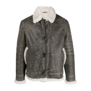 톰브라운 4바 시어링 가죽 자켓 그레이 MOT090X L0103 045