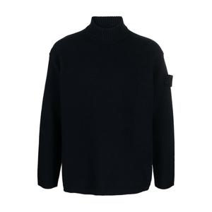 스톤아일랜드 고스트 피스 로고 패치 스웨터 네이비 7915558FA V0020