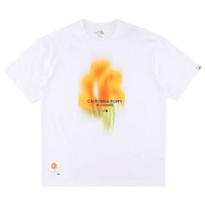 노스페이스화이트라벨 플라워 스프레이 반팔 라운드티셔츠 NT7UR09J