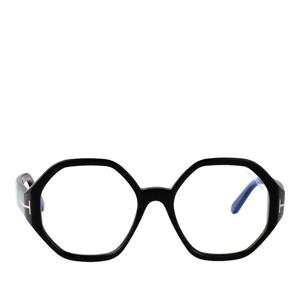 톰포드 블랙 프레임 지오메트릭 볼드 안경테 FT5967 B 001 53