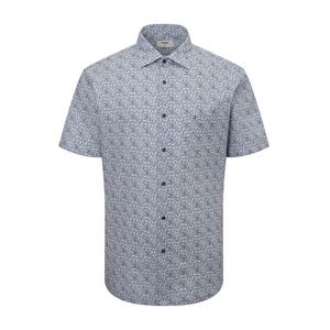 [레노마(셔츠)]브러쉬라인 프린트 리플슬림핏반팔셔츠  RPUSL1372NY