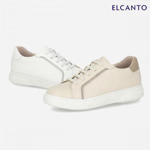 엘칸토  (LCWS16U526) 여성 소가죽 체크 엠보 스니커즈 4cm