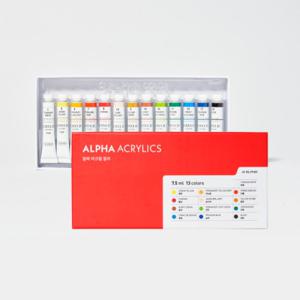 아트박스/한가람문구 알파 아크릴물감세트(학생용) 7.5ml 12색