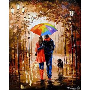 아트박스/퍼즐사랑 가을밤 연인 (패브릭형) 보석십자수 40x50