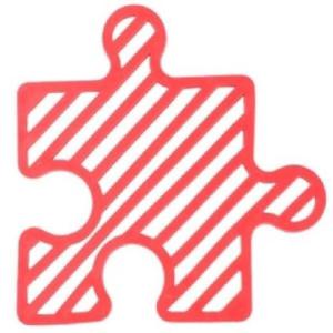 아트박스/와인앤쿡 실리콘 퍼즐 냄비받침(레드) 1개