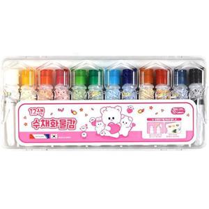 아트박스/오피스큐 5500 수채화물감 12색 핑크 모닝글로리