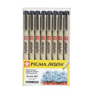 아트박스/사쿠라 사쿠라 피그마 마이크론 브러쉬 8본 8색 세트