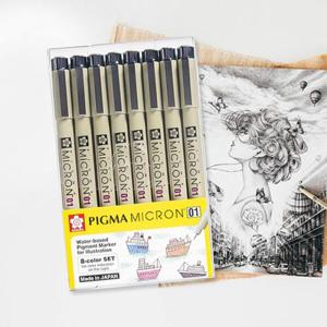 아트박스/한가람문구 사쿠라 피그마 마이크론 01 8본 8색 세트