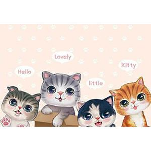 아트박스/퍼즐사랑 야옹이 친구들 (패브릭형) 보석십자수 40x60