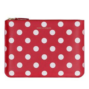 꼼데가르송 로고 디테일 가죽 파우치 SA5100PD RED