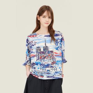 [베네통] 스케치 돌먼 블라우스 BABL92531